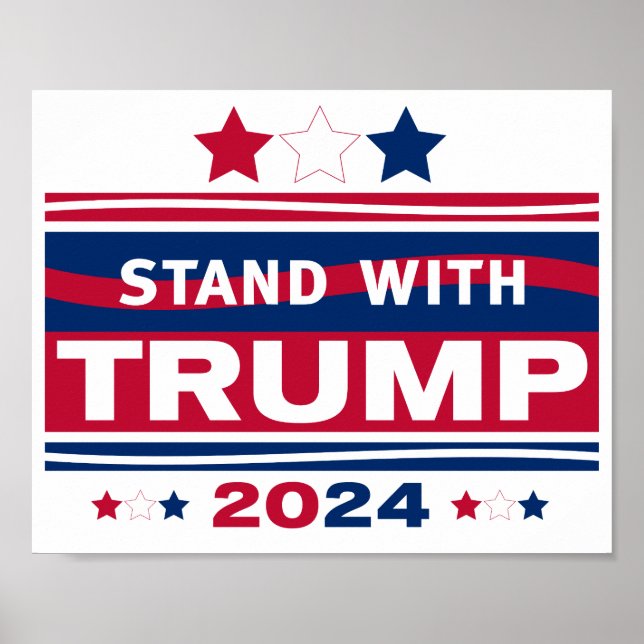 Poster Stand with Trump~2024~MAGA (Devant)