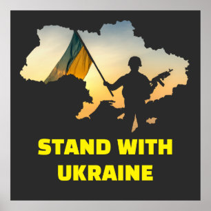 Poster Stand with Ukraine