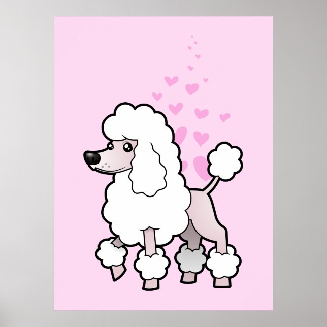 Poster Standard/Miniature/Jouet Poodle Love (show cut) (Devant)