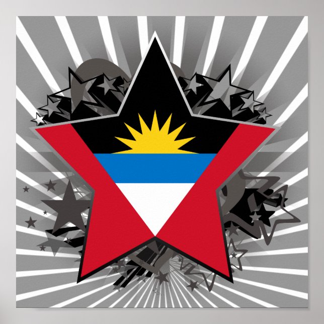 Poster Star d'Antigua-et-Barbuda (Devant)