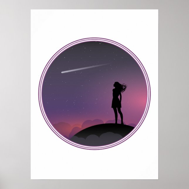 Poster Star Gazing Girl (Devant)