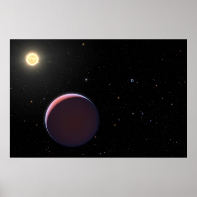 Poster Star Kepler 51 et Trois planètes géantes comme le  (Devant)