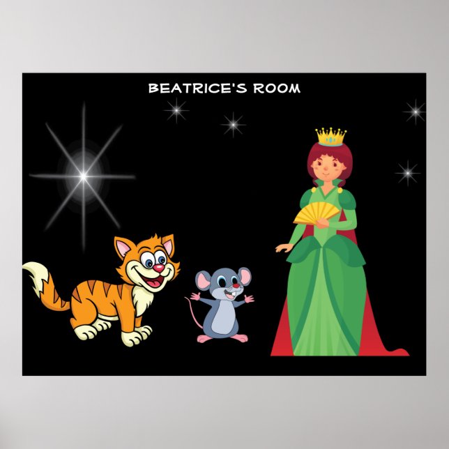 Poster Star Light Star brillant Queen souris souris Cat M (Devant)