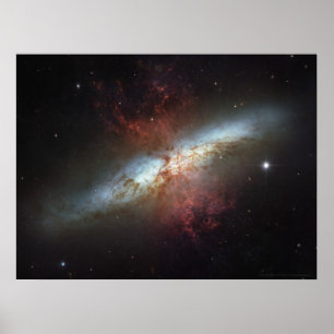 Poster Starburst Galaxy M82 24x18 (33x25)