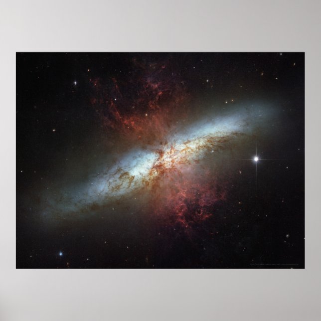 Poster Starburst Galaxy M82 24x18 (33x25) (Devant)