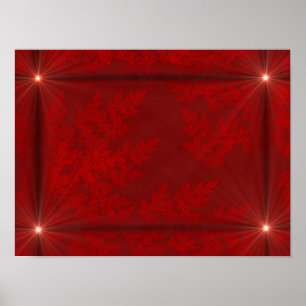 Poster Starburts de velours rouge