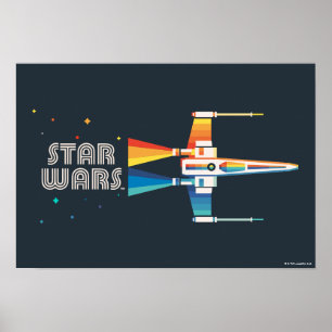Poster Starfighter Cosmic Rainbow X-Wing
