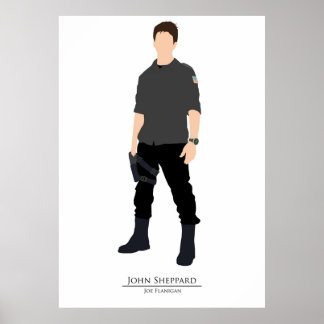 Poster Stargate Atlantis minimaliste Sheppard