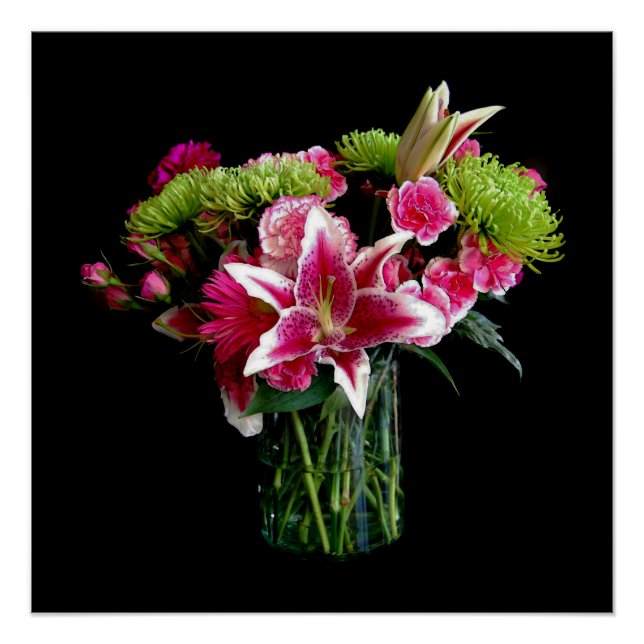Poster Stargazer Lily Bouquet (Devant)