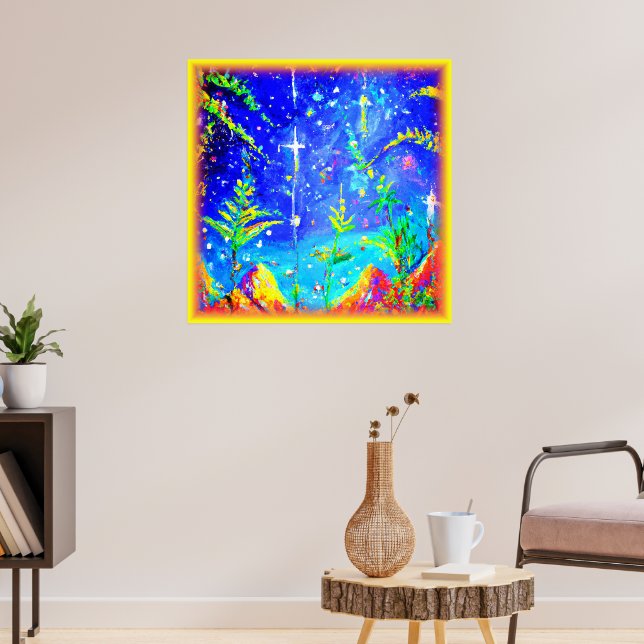 Poster "Starlit Jungle" Belle Peinture. Commandez dès mai (Salon 3)