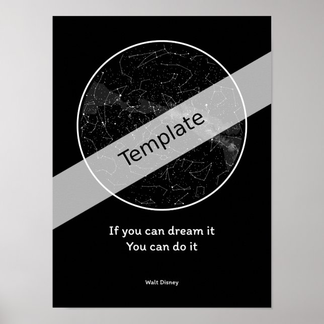 Poster StarMap360 - 30x40cm carte aérienne personnalisée  (Devant)