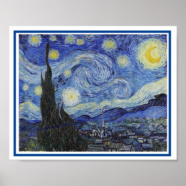 Poster Starry Night, Art de Van Gogh (Devant)