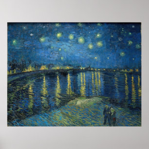 Poster Starry Night Over the Rhone (1888) Vincent van Gog