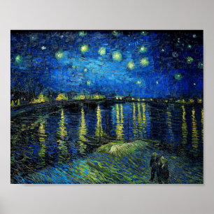 Poster Starry Night Over the Rhone par Vincent Van Gogh