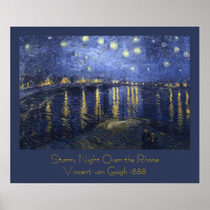 Poster Starry Night Over the Rhone par Vincent van Gogh