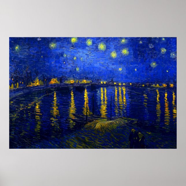 Poster Starry Night Over the Rhone Print (Devant)
