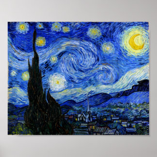 Poster Starry Night Van Gogh Art