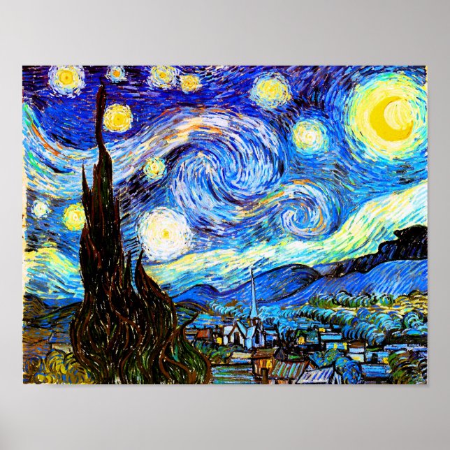 Poster Starry Night Van Gogh Art (Devant)