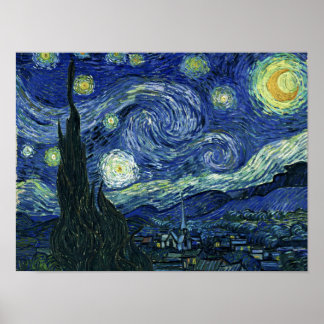 Poster Starry Night Vincent van Gogh Art Peinture