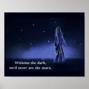 Poster Stars de nuit Inspirational & Spirituel Citation