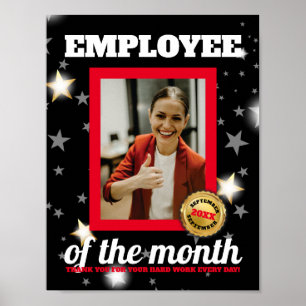 Poster Stars photo display employee of the month award