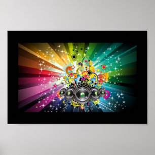 Poster Stars & Streaks, Music Pop Art