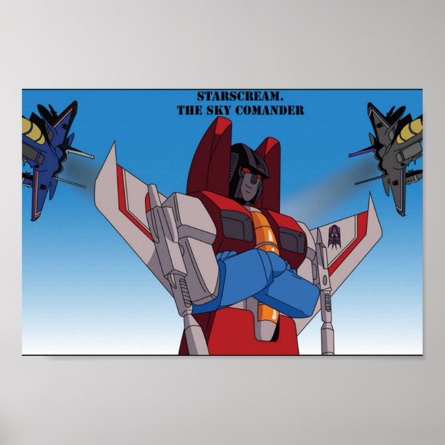 Poster Starscream the Sky Commander (Devant)