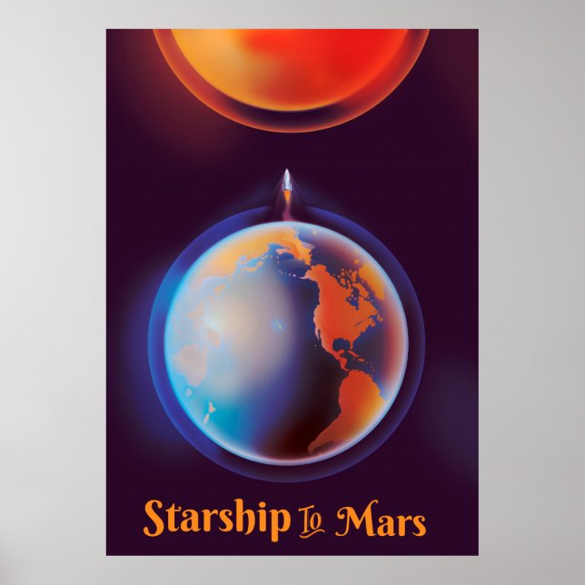 Poster Starship to Mars (Devant)