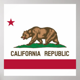 Poster State Flag of California