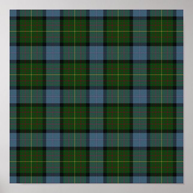 Poster State Tartan - Californie - Téléchargement numériq (Devant)