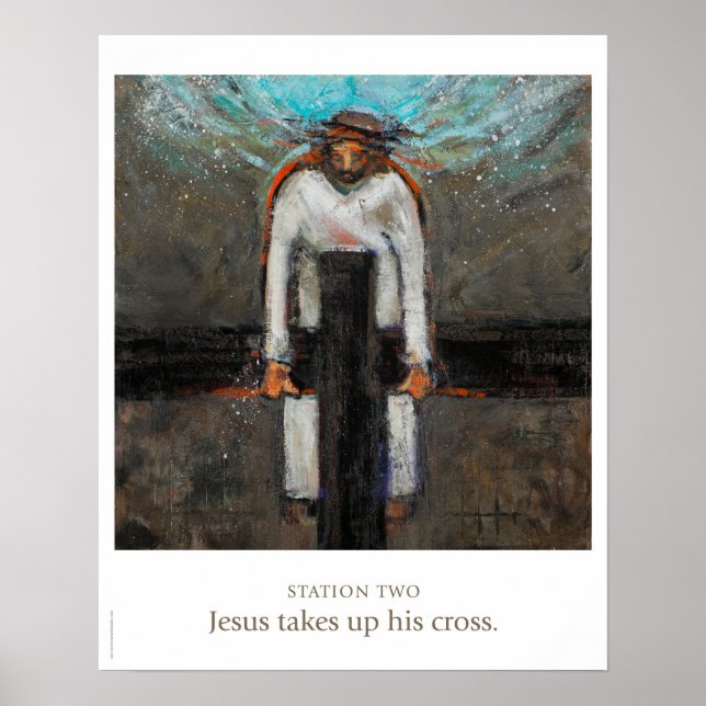 Poster Station 2 : Jésus prend sa croix. (Devant)