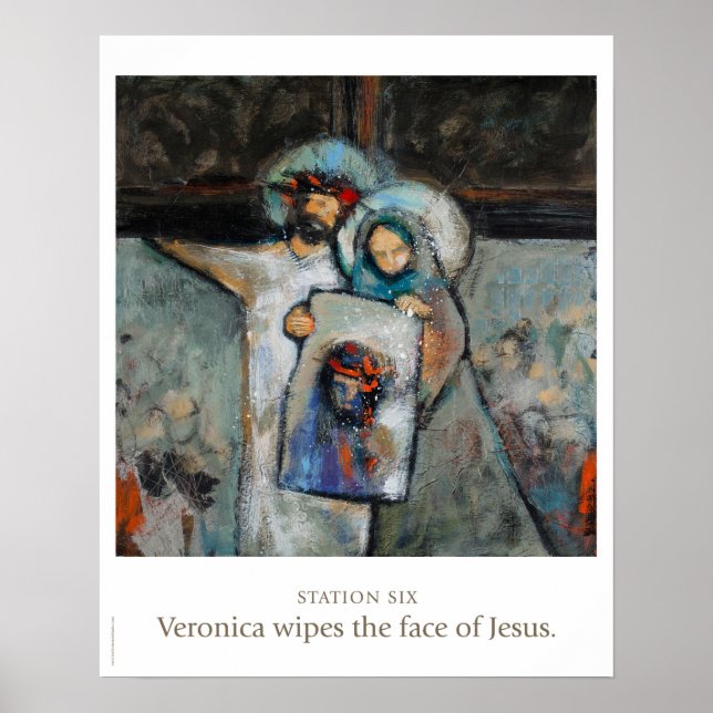 Poster Station 6 : Veronica essuie le visage de Jésus. (Devant)