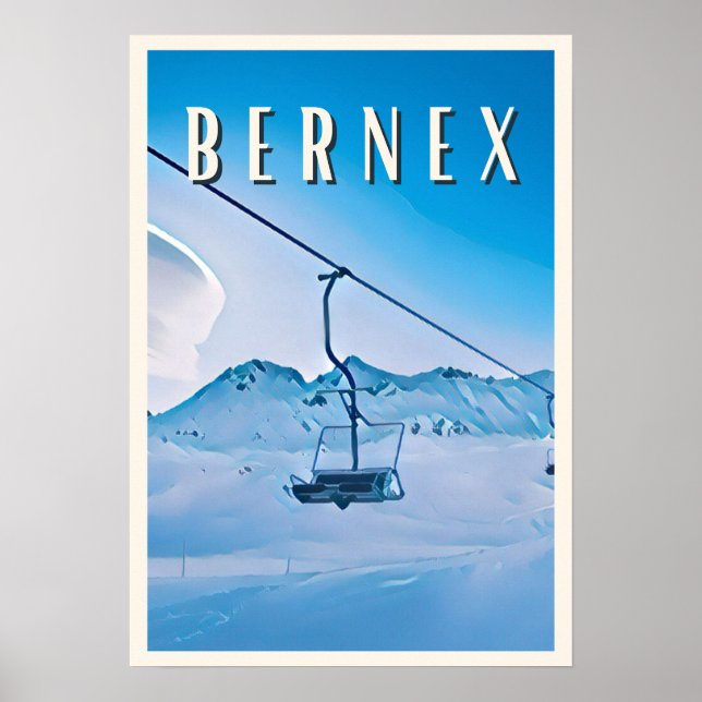 Poster Station Bernex de ski (Devant)