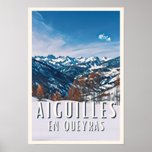 Poster Station d'affichage Aiguilles en Queyras