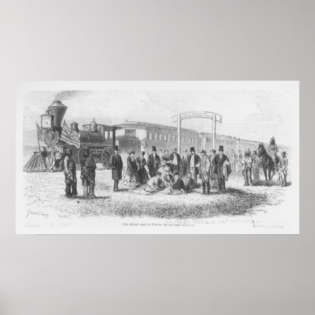 Poster Station dans la prairie : Le 100e méridien (Devant)