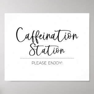 Poster Station de affinage, Panneau de la barre d'Espress
