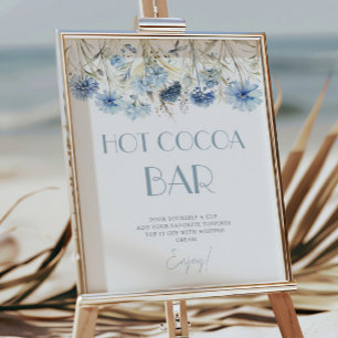 Poster Station de Chocolat Chaud pour Baby Shower Botaniq