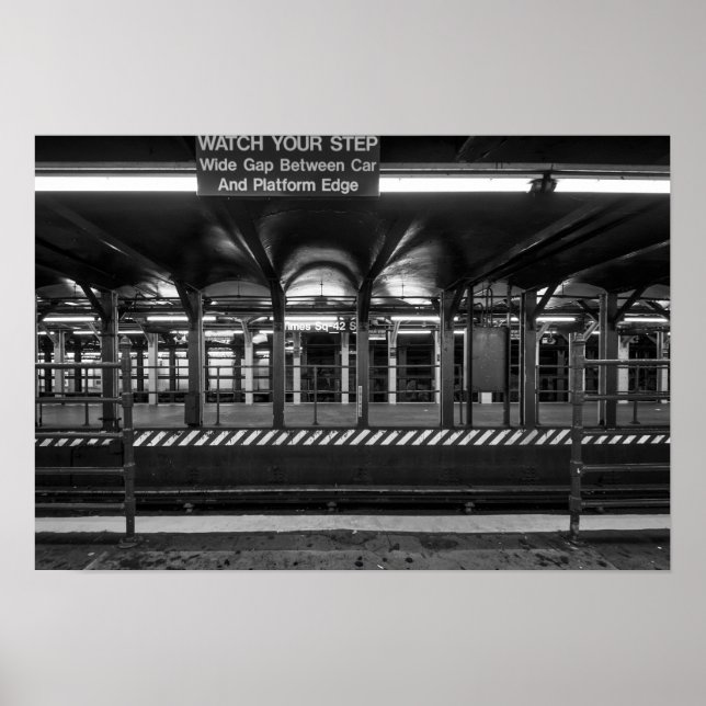 Poster Station de métro Times Carré New York City (Devant)