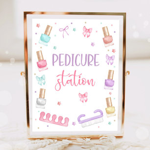 Poster Station de pédicure Manucure-Pédicure Fête Manucur