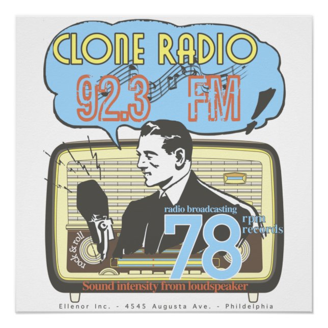 Poster Station de radio Ad (Devant)