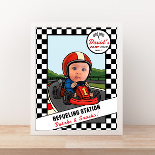 Poster Station de ravitaillement Fast ONE - Boissons et S