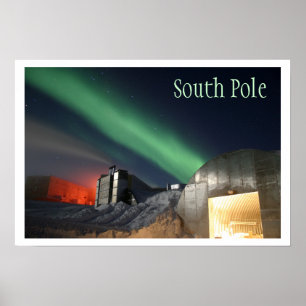 Poster Station de recherche Amundsen-Scott, Antarctique