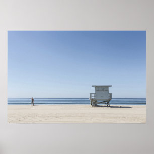 Poster Station de sauvetage sur une plage