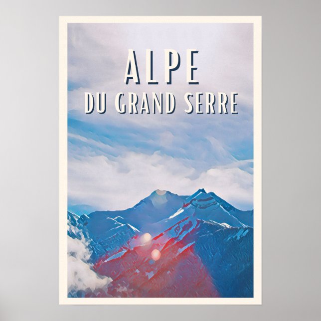 Poster Station de ski Alpe du Grand Serre (Devant)