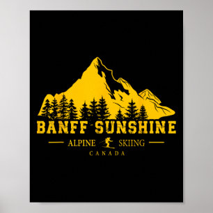 Poster Station de ski alpin Banff Sunshine Canada
