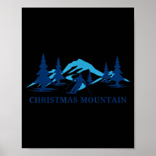 Poster station de ski Christmas mountain wisconsin ski