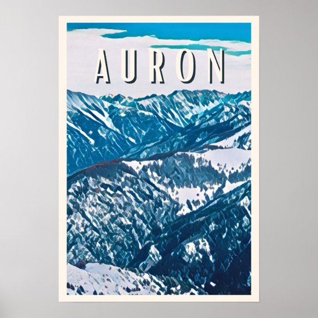 Poster Station de ski d'Auron (Devant)