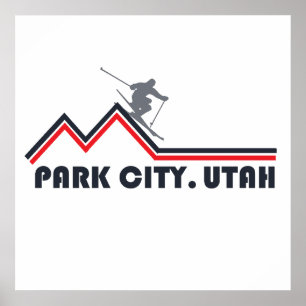 Poster Station de ski de Park City Utah