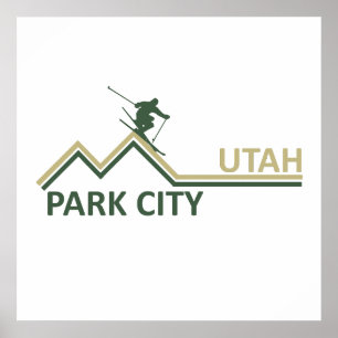 Poster Station de ski de Park City Utah