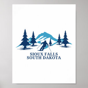 Poster Station de ski de Sioux Falls South Dakota Ski Res